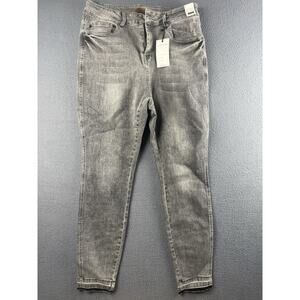 NWT Judy Blue Straight Fit High Rise Control Jeans Womens 13x31 Black Stretch